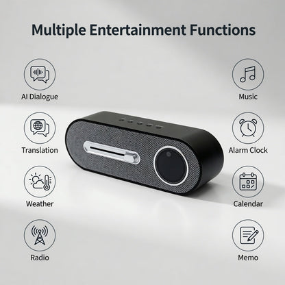 JY78-Pro AI Smart Bluetooth Speaker 10W Desktop Audio System with Translation Weather Radio and White Noise