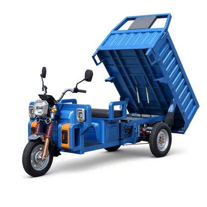 F10-160 Zhanjiang Electric Cargo Tricycle 1.6m 1200W PMSM Motor 60V/72V 475kg Rated Load