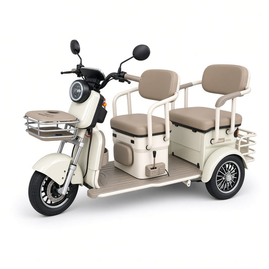 L2 Leisure Electric Tricycle 650W 48V/60V Seat Width 480/680mm 175kg Rated Load 25km/h