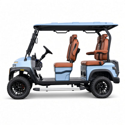 QL4 Electric Golf Sightseeing Cart 100km Range 26-45km/h Adjustable Speed 110V/220V Lithium Charging