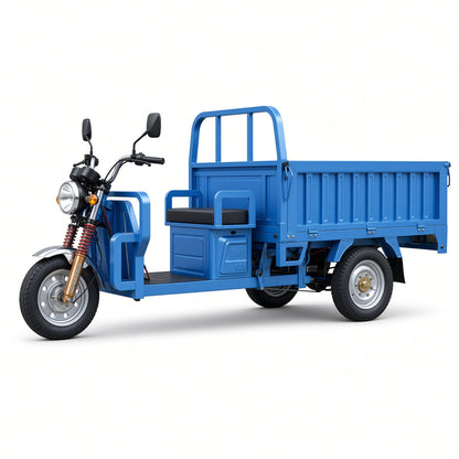 F10-160 Zhanjiang Electric Cargo Tricycle 1.6m 1200W PMSM Motor 60V/72V 475kg Rated Load