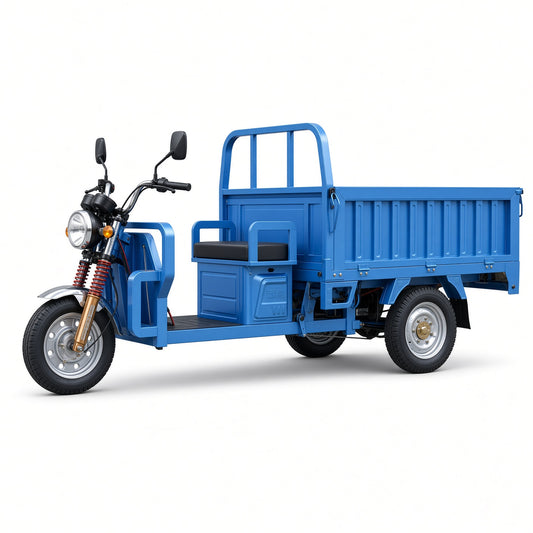 F10-160 Zhanjiang Electric Cargo Tricycle 1.6m 1200W PMSM Motor 60V/72V 475kg Rated Load