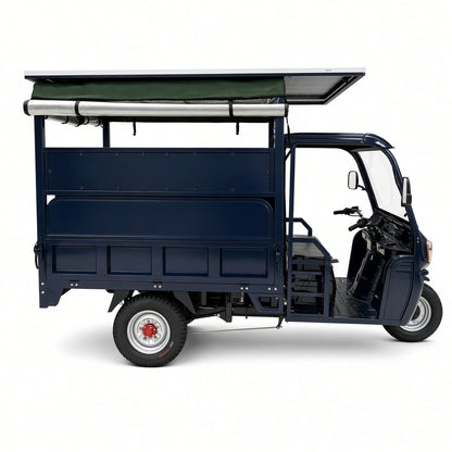 H1-180 Passenger-Cargo Electric Tricycle 1.8m 1800W Flat-Wire Motor 720W Solar 800kg Rated Load
