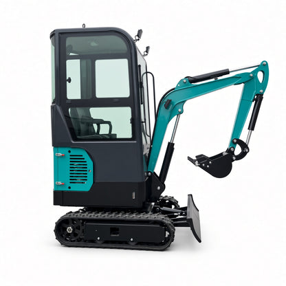 QH12-3 Mini Excavator With driver's cab Diesel Engine Max Digging Depth 1700mm for Narrow Space Operations