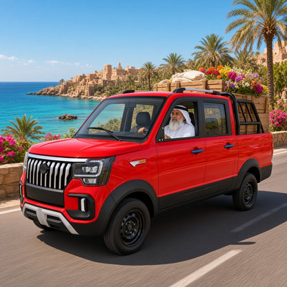 Oushang Pickup 4-Wheel Electric Truck 2000W Motor 40-50km/h Top Speed 80-100km Range for City Cargo