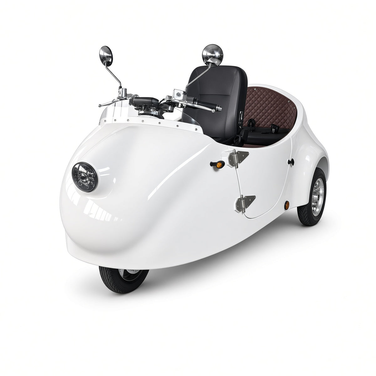 UNICORN Electric Sidecar Trike 60V 2kW Motor 100km Range 25-45km/h 2-Seater Leather Seats