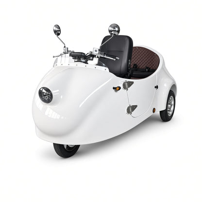 UNICORN Electric Sidecar Trike 60V 2kW Motor 100km Range 25-45km/h 2-Seater Leather Seats
