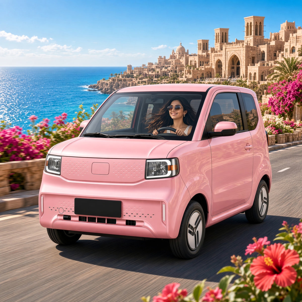 JM-7001 Electric Mini Car L7E 13kW Motor 11.52kWh LFP 145km Range 4-Seater 88km/h