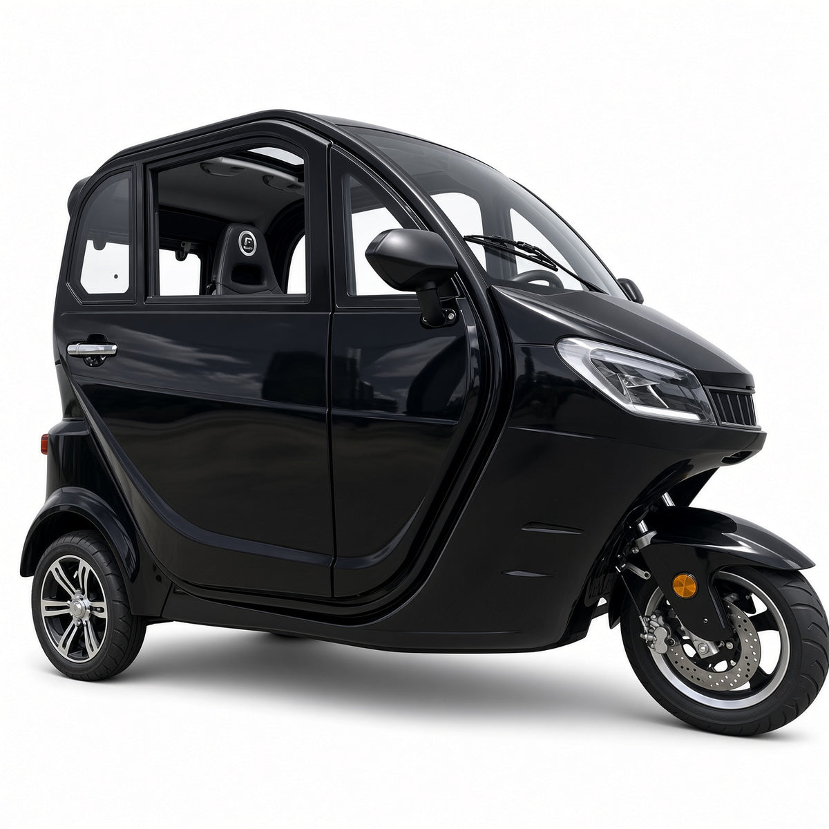 EV31 Electric Cabin Tricycle L2E 2.2kW Motor 60V Lead-Acid/NCM 50-60km Range 2-3 Seater 45km/h