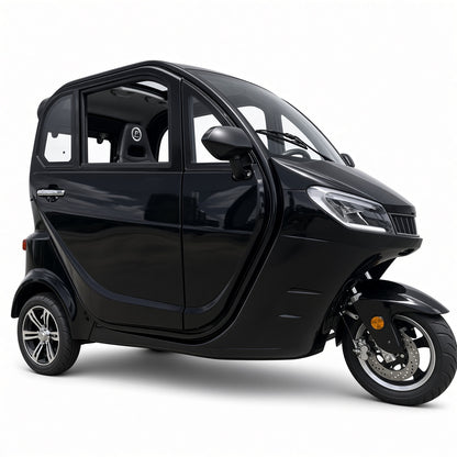 EV31 Electric Cabin Tricycle L2E 2.2kW Motor 60V Lead-Acid/NCM 50-60km Range 2-3 Seater 45km/h