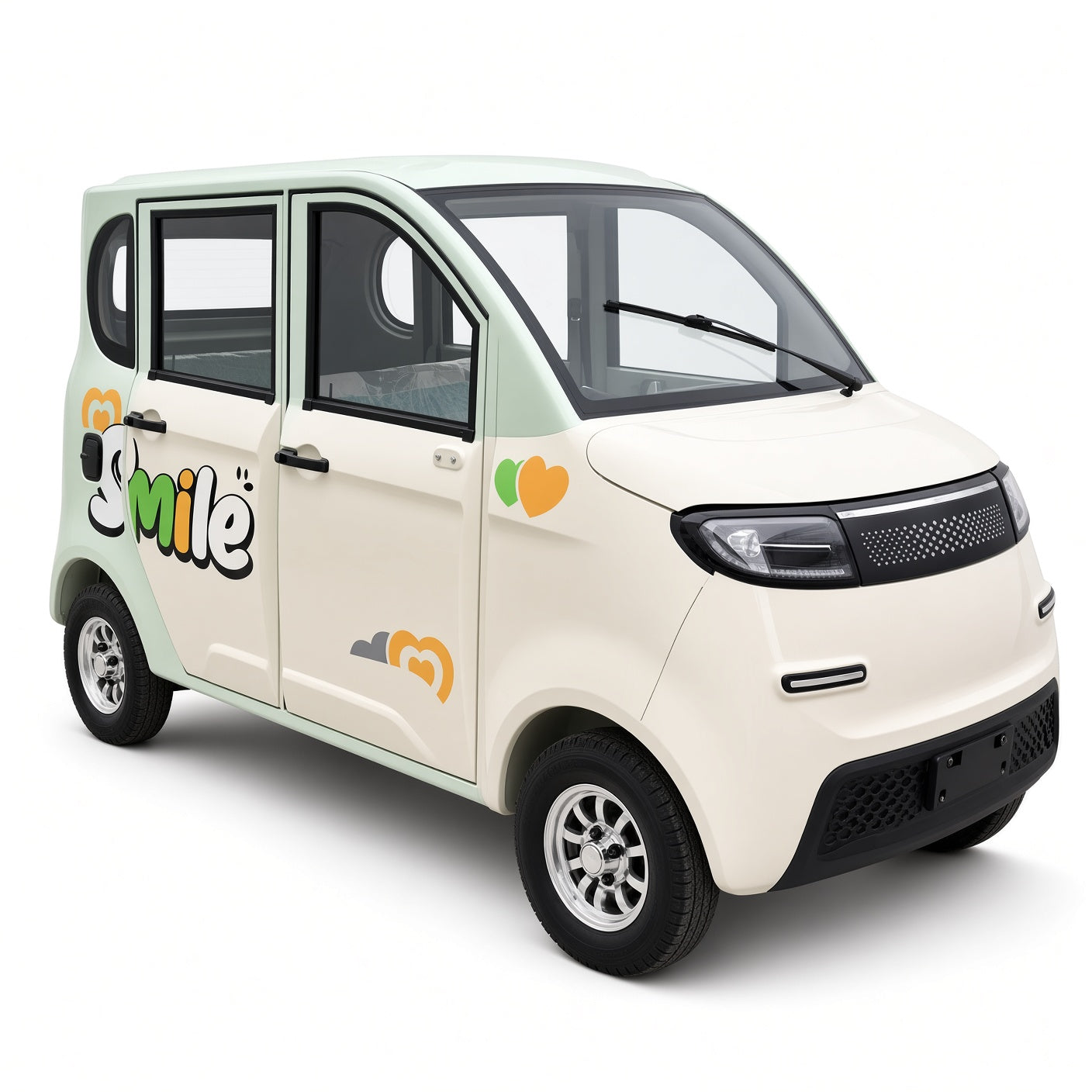 Yunduo 4-Door 4-Seater Electric Mini Car 48V/60V 1000W Motor 80-100km Range for Community Trav