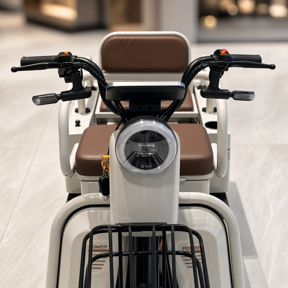 L6 Leisure Electric Tricycle 500W 48V/60V 700×700mm Cargo Box Foldable Seat 175kg Rated L