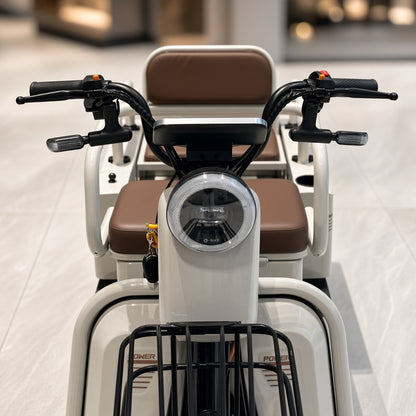 L6 Leisure Electric Tricycle 500W 48V/60V 700×700mm Cargo Box Foldable Seat 175kg Rated L