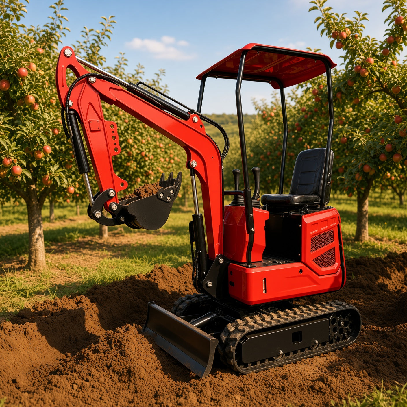 XZ12 Mini Excavator 760kg Diesel Engine Max Digging Depth 1700mm for Narrow Space Operations