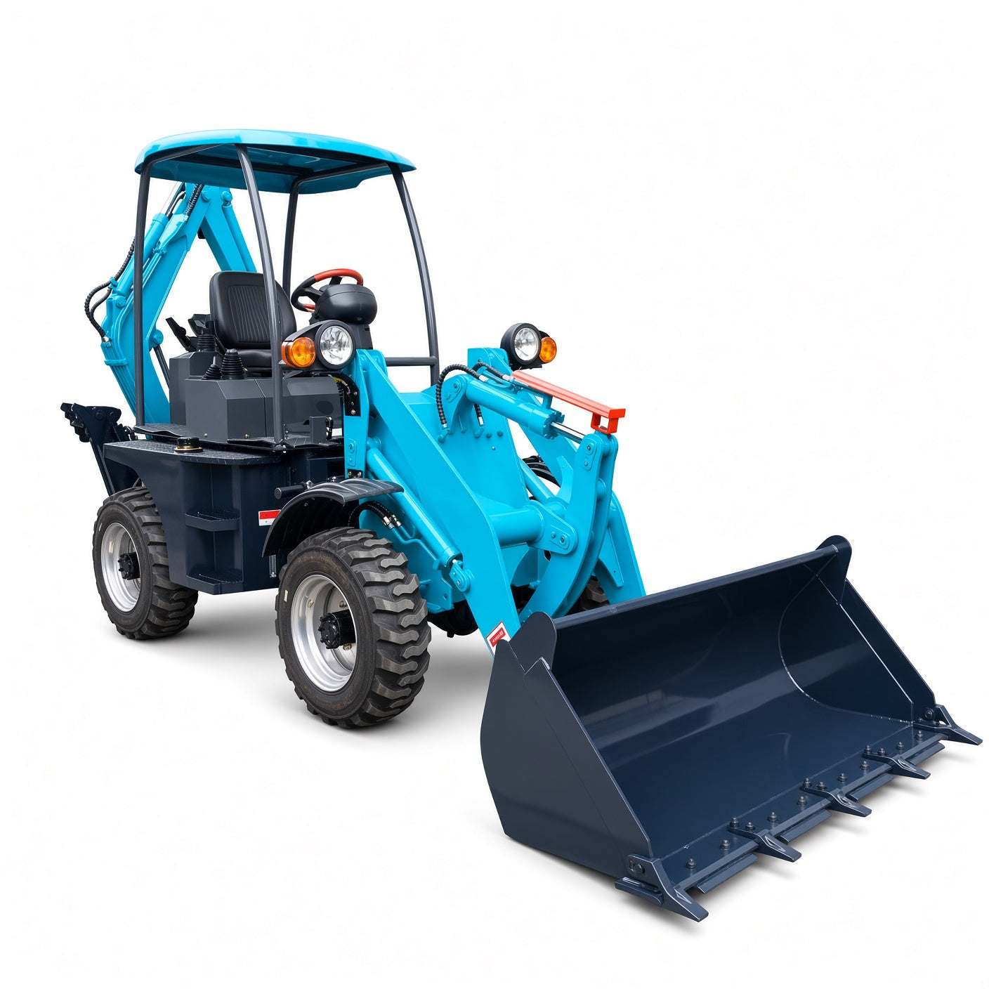 ME20 Backhoe Loader Laidong 385 Diesel Engine 500kg Load Capacity 200dm³ Hopper for Multi-Scenario Op