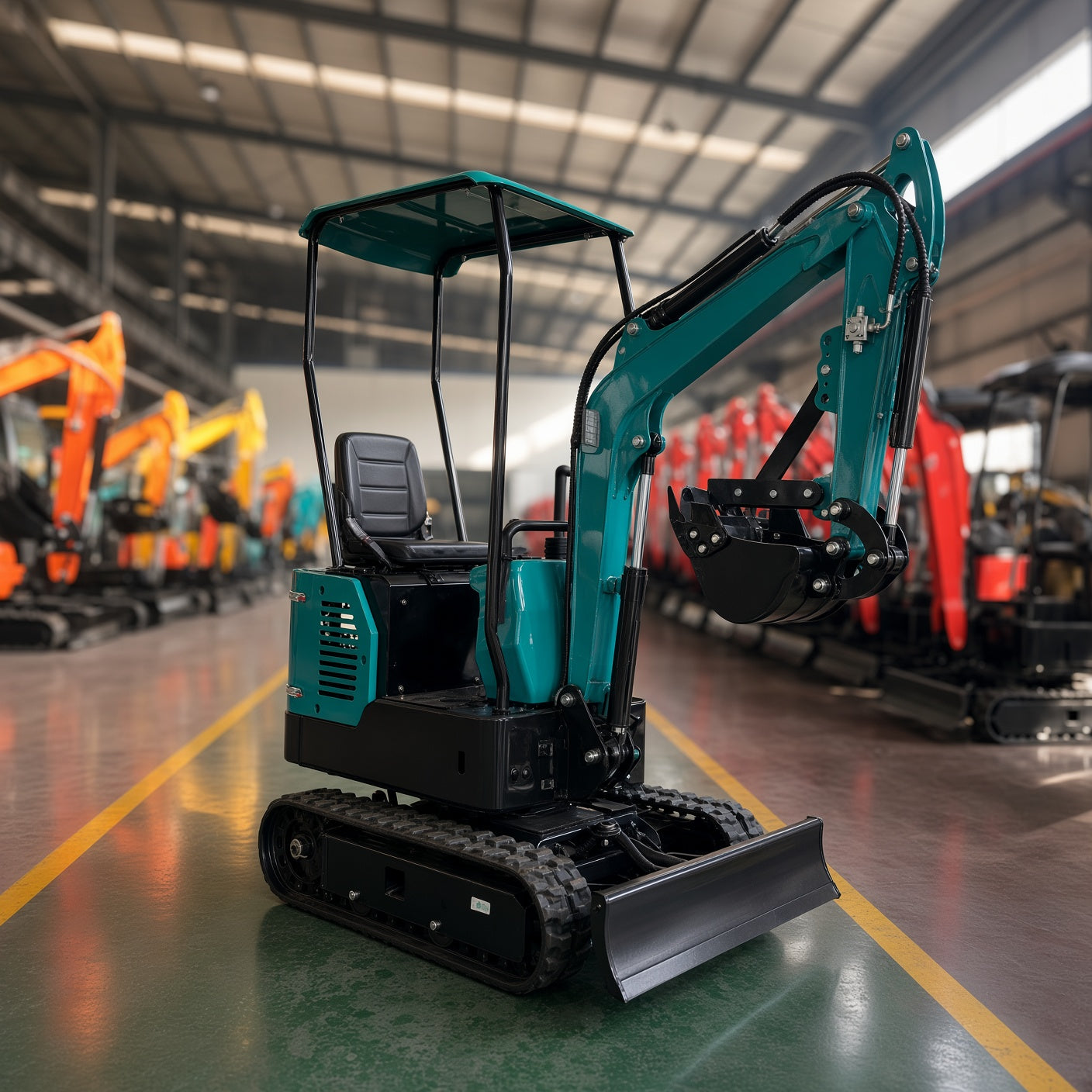 QH12-3 Mini Excavator Diesel Engine Max Digging Depth 1700mm for Narrow Space Operations