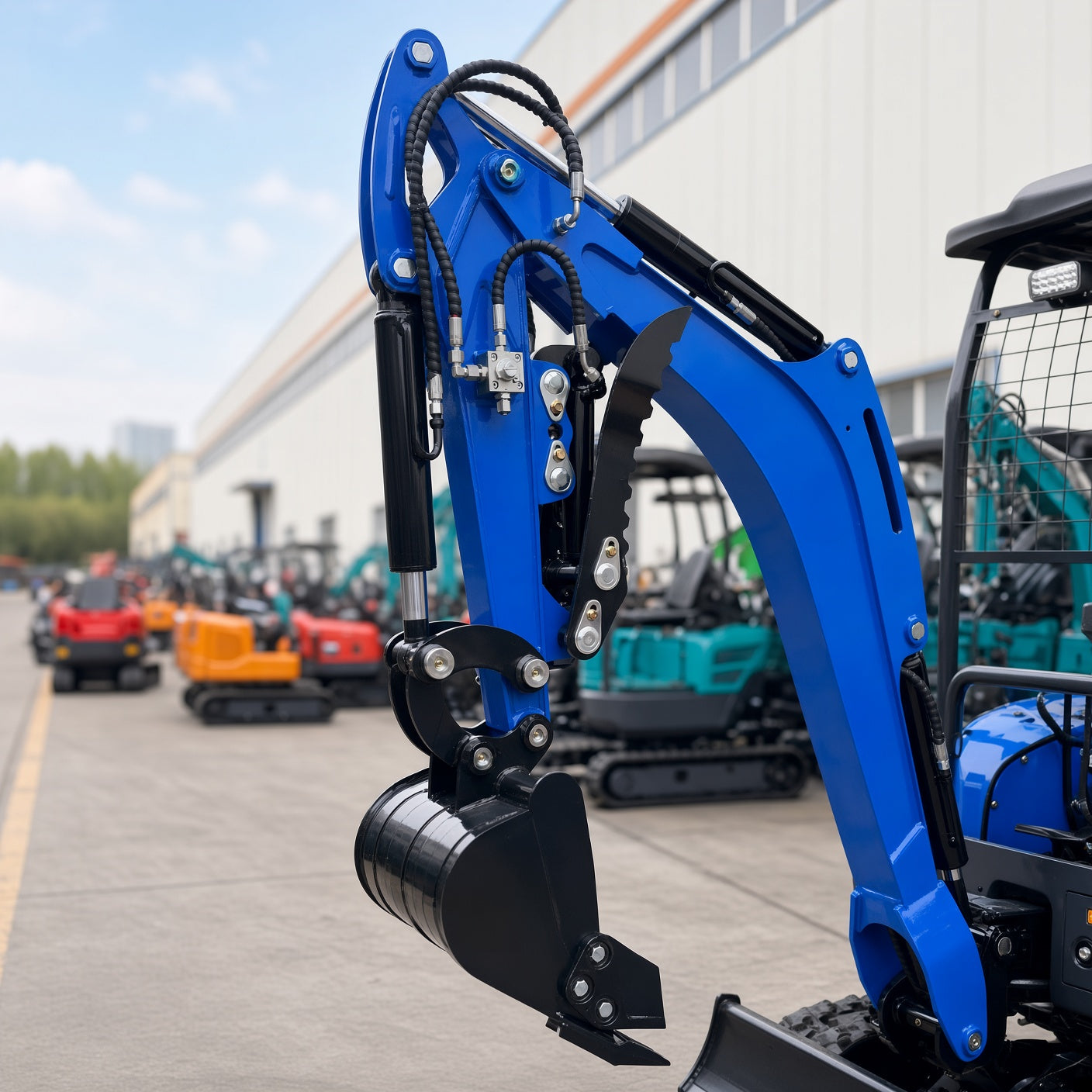 ME17 Mini Excavator 3-Cylinder Water-Cooled Diesel Engine Max Digging Depth 1800mm for Narrow Space Operations