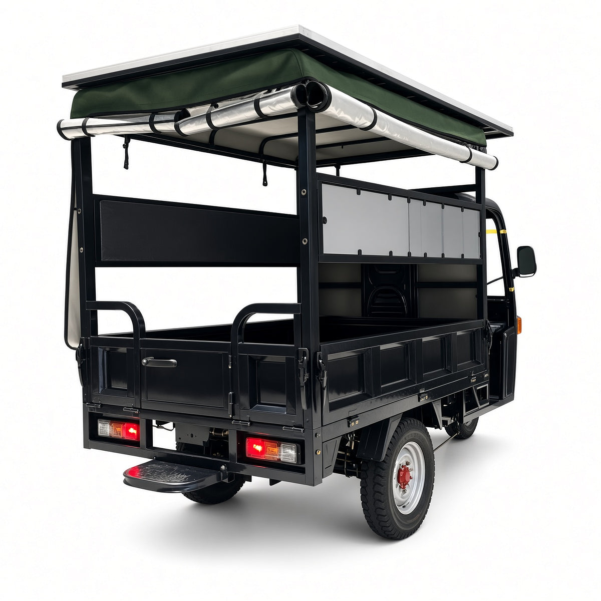H1-180 Passenger-Cargo Electric Tricycle 1.8m 1800W Flat-Wire Motor 720W Solar 800kg Rated Load
