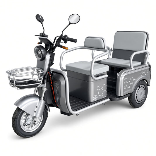 L3 Leisure Electric Tricycle 500W 48V/60V 700×800mm Cargo Box Wide Foldable Seat 175kg Rated Load