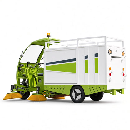 4-Brush 1-Suction Leaf Collection Vehicle 2000mm Sweeping Width 20000-35000㎡/h Efficiency 48V-60V Drive Intelligent Control