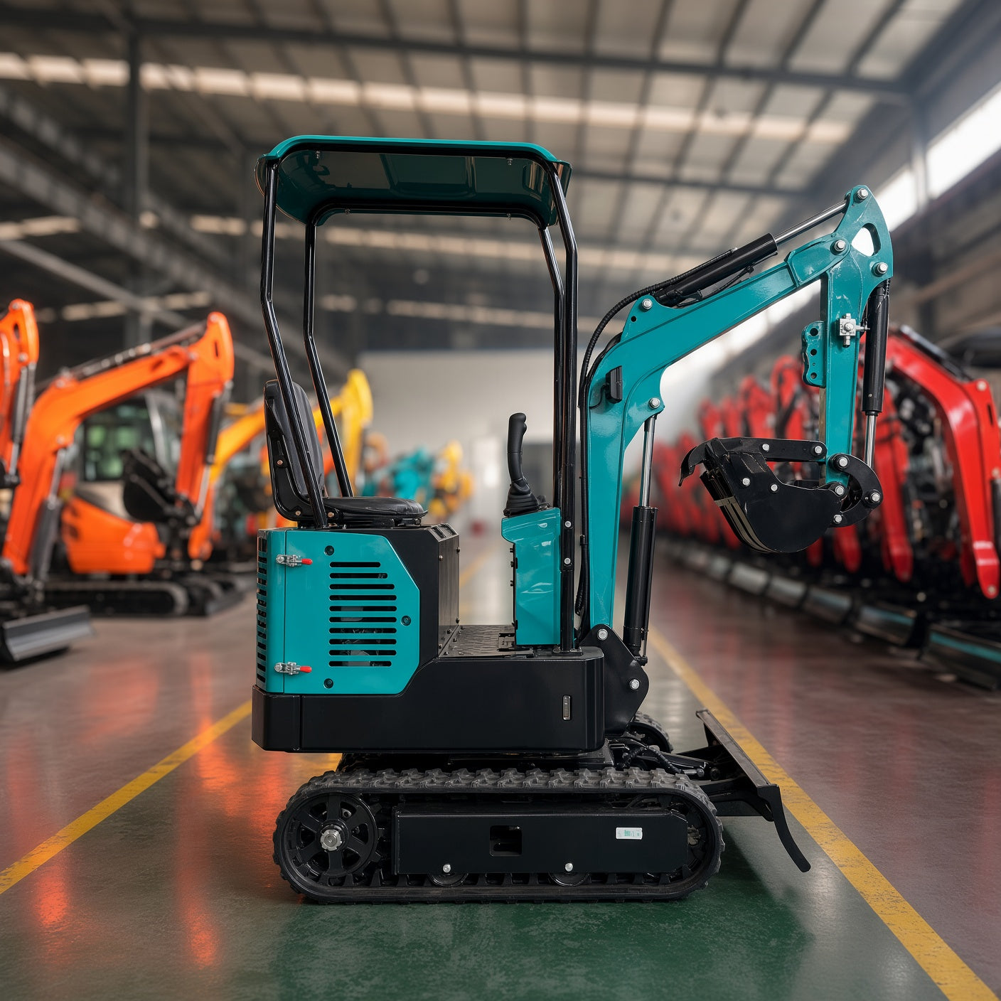 QH12-3 Mini Excavator Diesel Engine Max Digging Depth 1700mm for Narrow Space Operations