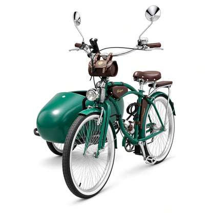 MULTIFUNCTIONAL SIDECAR Tricycle Bike 26 Inch 7-Speed 300kg Load Alloy Steel Rigid Frame for Road
