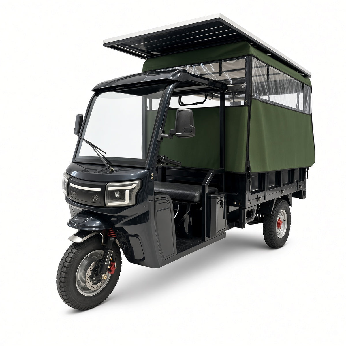H1-180 Passenger-Cargo Electric Tricycle 1.8m 1800W Flat-Wire Motor 720W Solar 800kg Rated Load