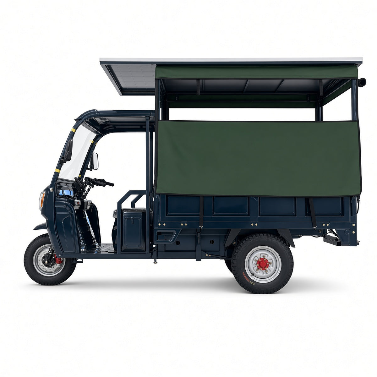 H1-180 Passenger-Cargo Electric Tricycle 1.8m 1800W Flat-Wire Motor 720W Solar 800kg Rated Load