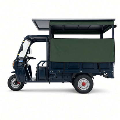 H1-180 Passenger-Cargo Electric Tricycle 1.8m 1800W Flat-Wire Motor 720W Solar 800kg Rated Load