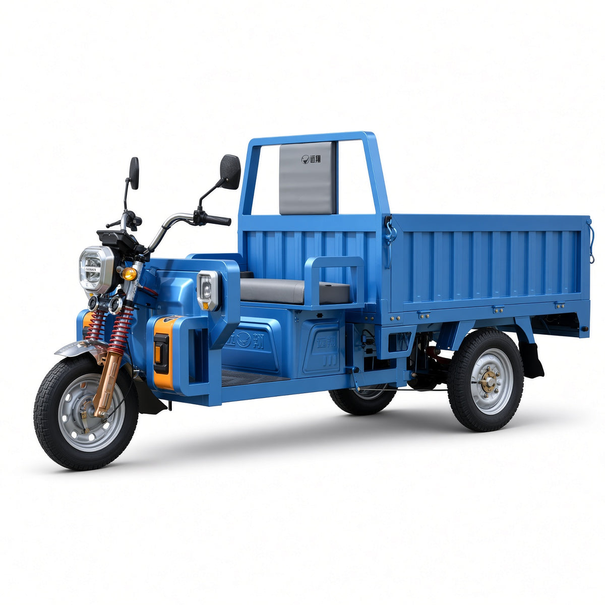F10-160 Zhanjiang Electric Cargo Tricycle 1.6m 1200W PMSM Motor 60V/72V 475kg Rated Load