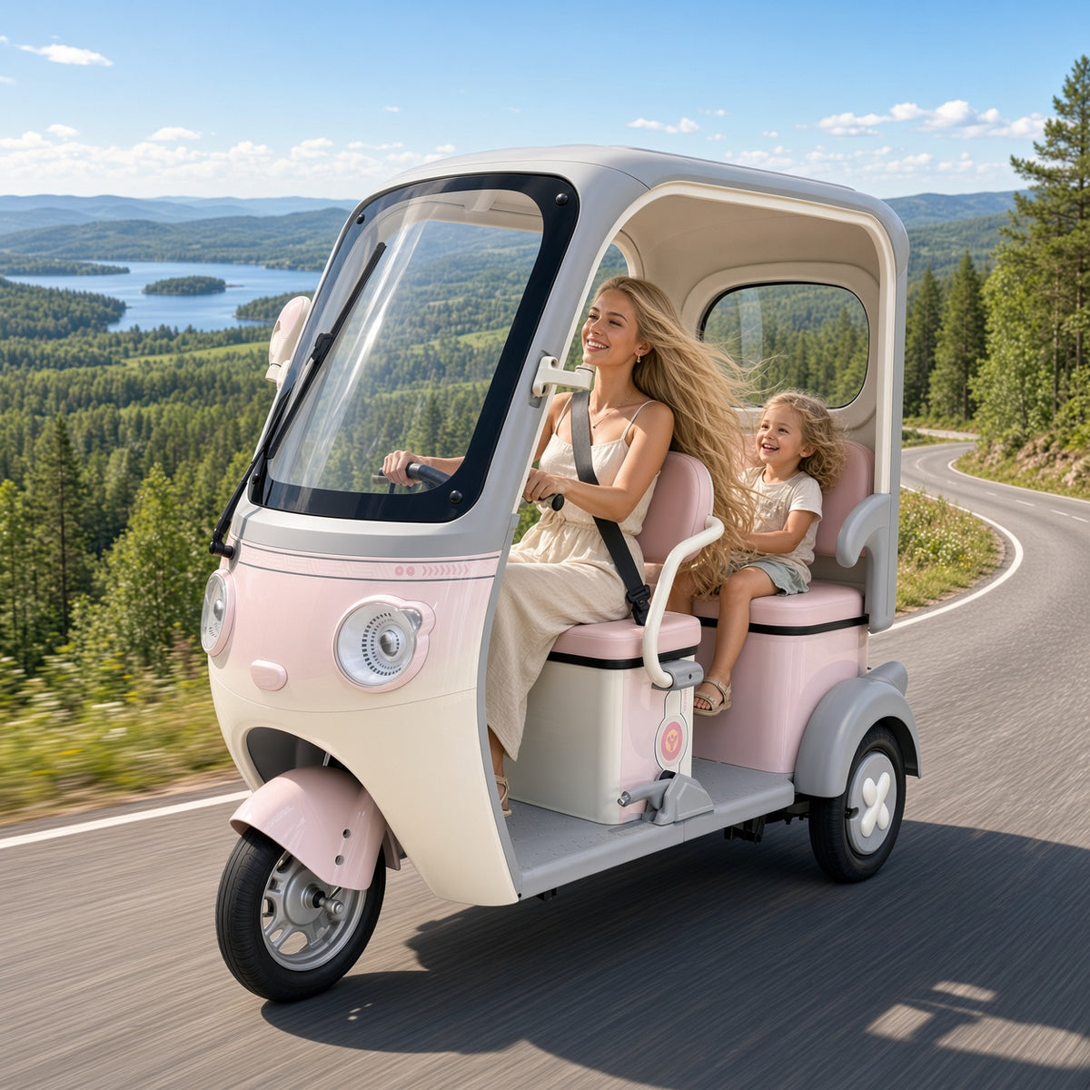 L1 Katie Leisure Electric Tricycle 800W 48V/60V 225kg Rated Load 25km/h