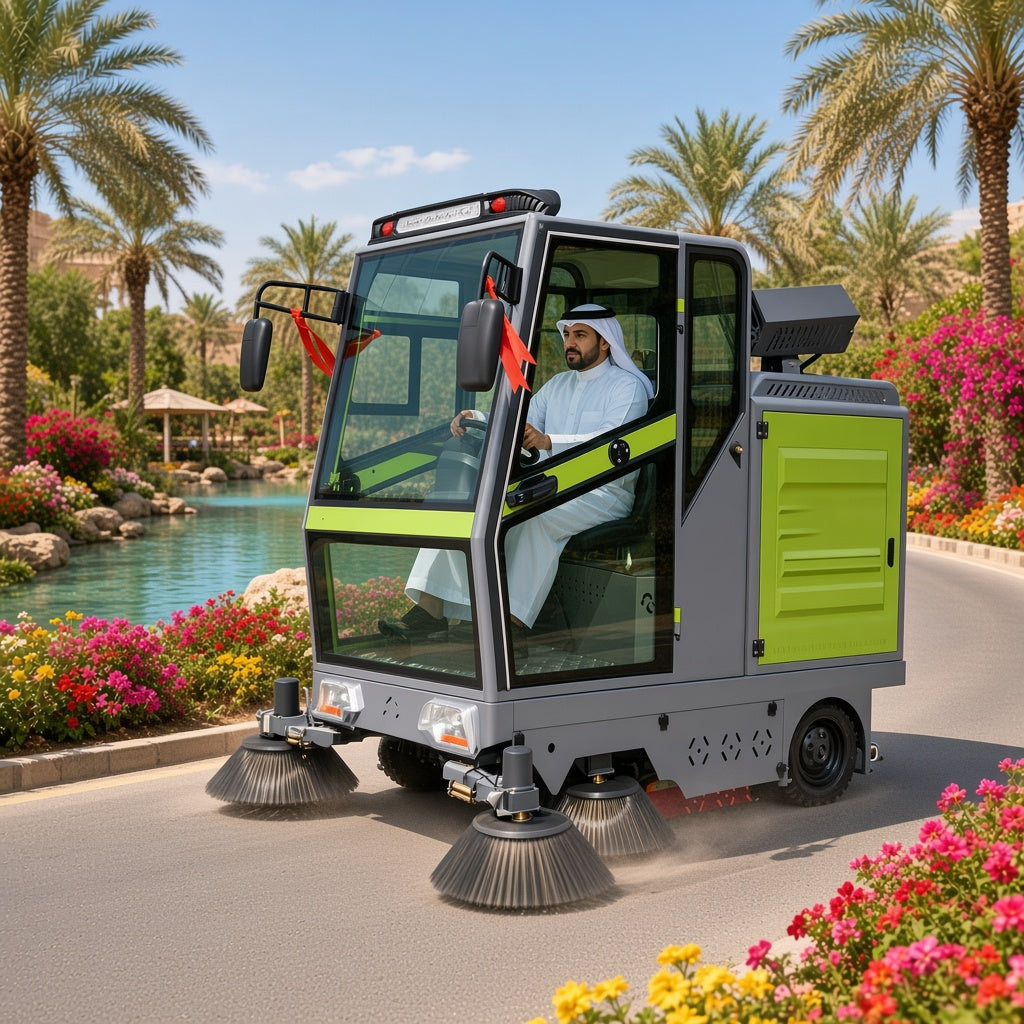 YX-20A Electric Street Sweeper 2000mm Sweeping Width 9000-16000㎡/h Efficiency 48V Drive Intelligent Control