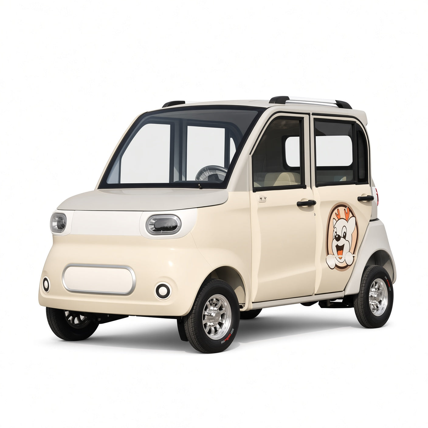 F1 1000W Electric Mini Car 4 Door 4 Seat Closed Body New Energy Vehicle