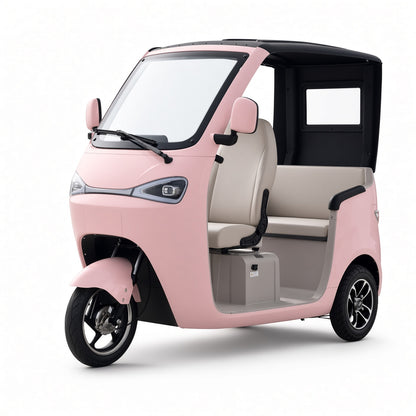 OP1200DZK Electric Cabin Tricycle L2E 60V 45Ah 70km Range 40km/h 2-Seater EEC