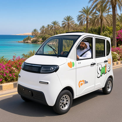 Yunduo 4-Door 4-Seater Electric Mini Car 48V/60V 1000W Motor 80-100km Range for Community Trav