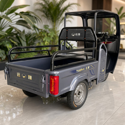X5-110 Starlight Luxury Flatbed Electric Tricycle 1.1m Cabin 800W 48V/60V 160kg Rated Load