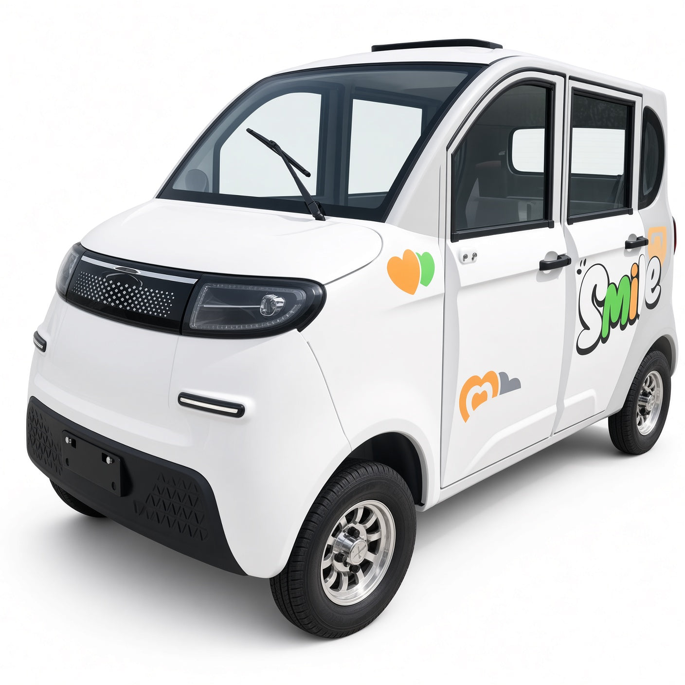 Yunduo 4-Door 4-Seater Electric Mini Car 48V/60V 1000W Motor 80-100km Range for Community Trav