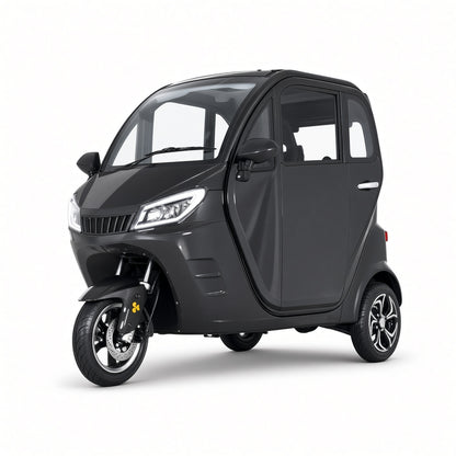 EV31 Electric Cabin Tricycle L2E 2.2kW Motor 60V Lead-Acid/NCM 50-60km Range 2-3 Seater 45km/h