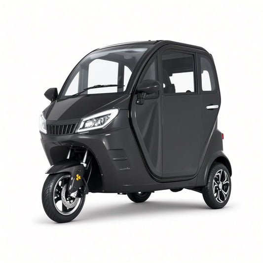 EV31 Electric Cabin Tricycle L2E 2.2kW Motor 60V Lead-Acid/NCM 50-60km Range 2-3 Seater 45km/h