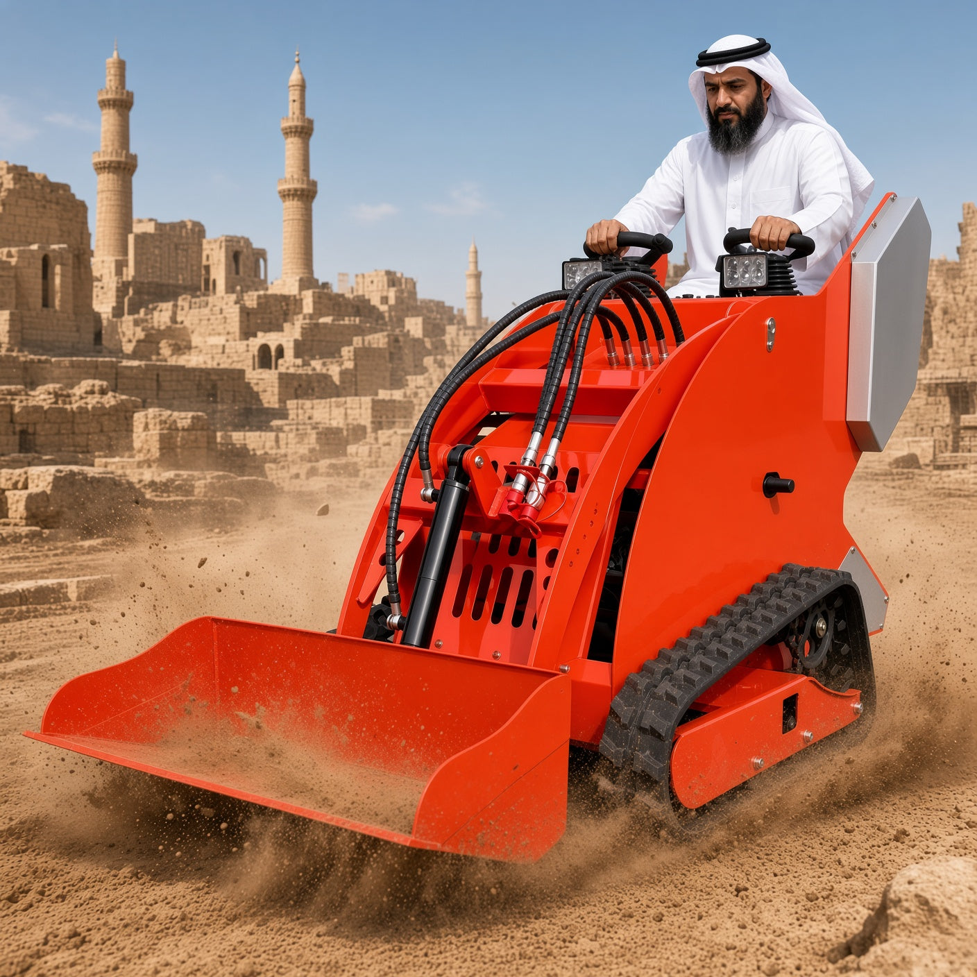 ME280 Tracked Loader Runtong 420 Gasoline Engine Max Pin Height 1800mm 500kg Load Capacity Mini excavator