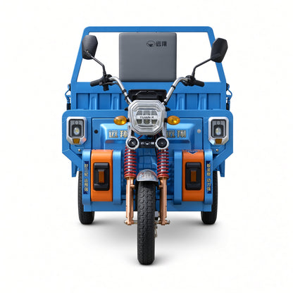 F10-160 Zhanjiang Electric Cargo Tricycle 1.6m 1200W PMSM Motor 60V/72V 475kg Rated Load