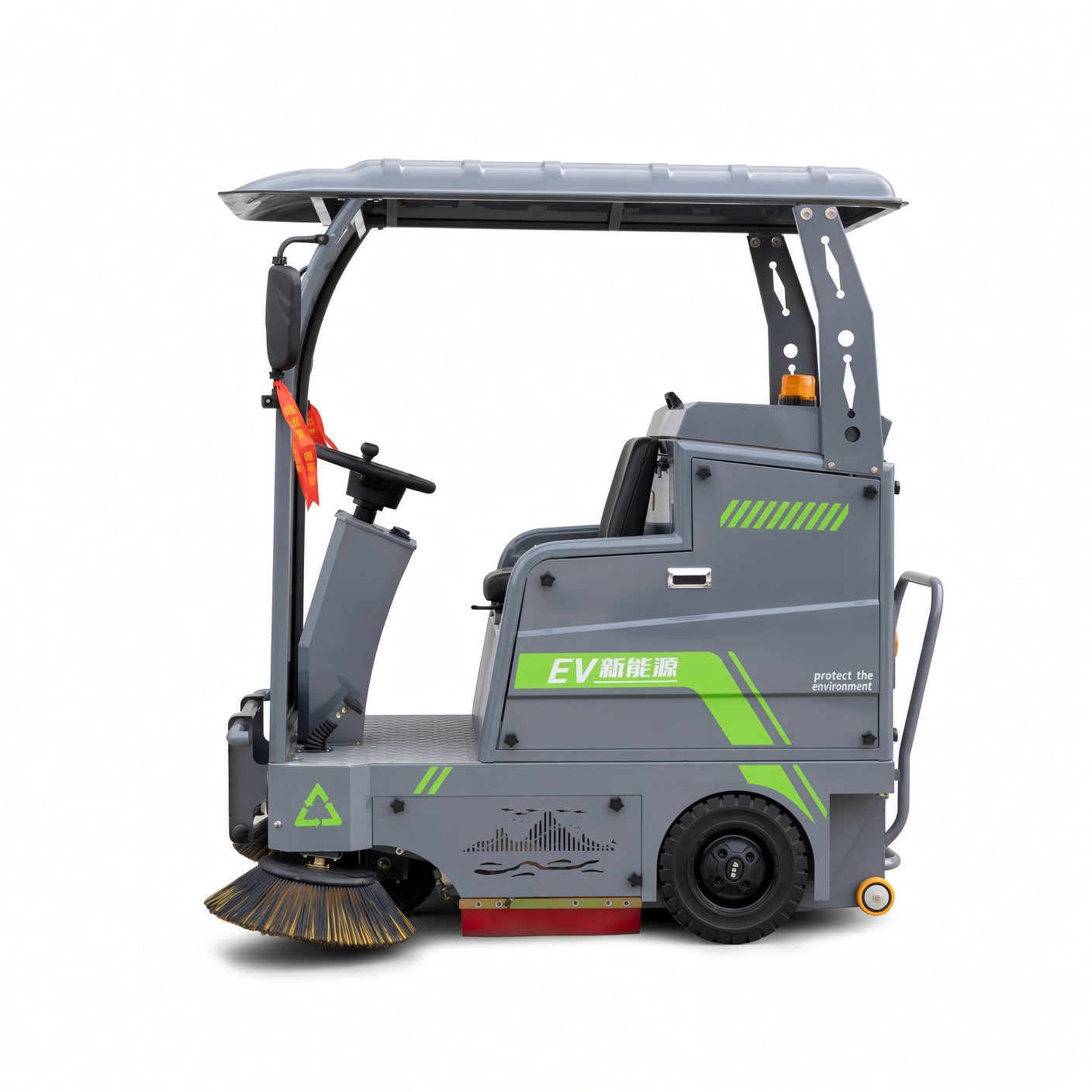YX-16A 5-Brush Electric Street Sweeper 2200mm Sweeping Width 9000-16000㎡/h Efficiency 48V Drive Intelligent Control