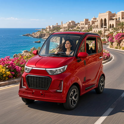 EV5 Electric Mini Car L6E 2.2kW Motor 60V Lead-Acid/NCM 65-70km Range 2-3 Seater 45km/h