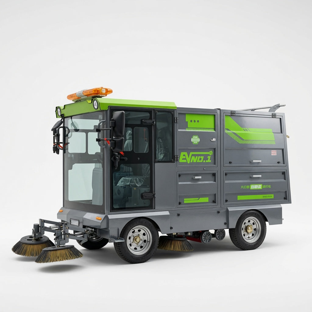 YX-6C Electric Road Sweeper Cleaning Vehicle 60V5000W Vacuum Sweeper Street Cleaning Machine Large Capacity Garbage Bin Water Spraying System New Energy Sanitation Equipment