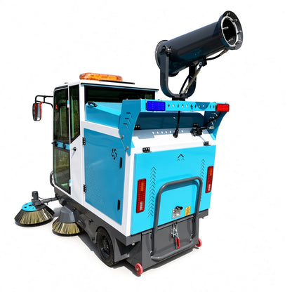 YX-G22D Electric Road Sweeper Airport Cleaning Vehicle Sweeping Machine Electric Fog Cannon Garbage Truck