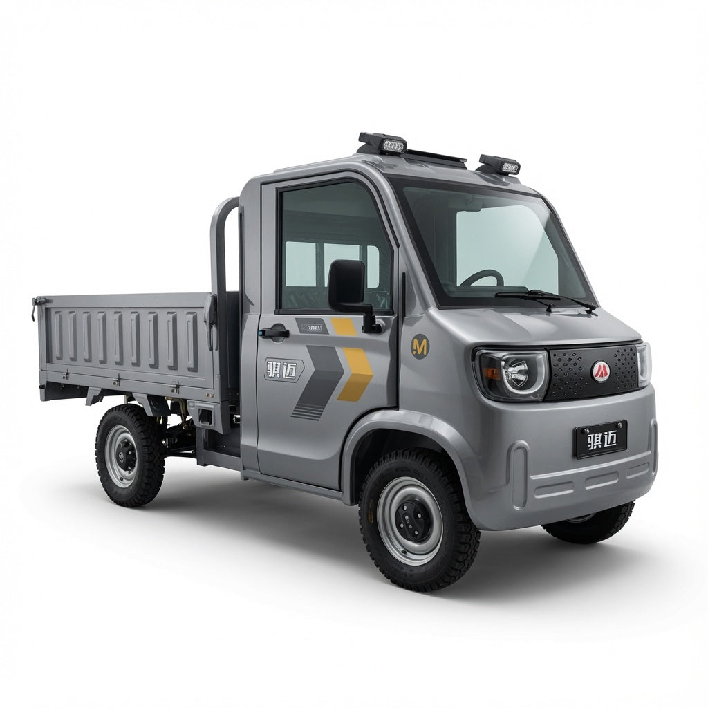 Long Cat Mini Truck Electric Dump Cargo Vehicle 2000W 4000W AC Motor Automatic Dumping Function Full Floating Rear Axle Steel Wire Tires Multimedia Display