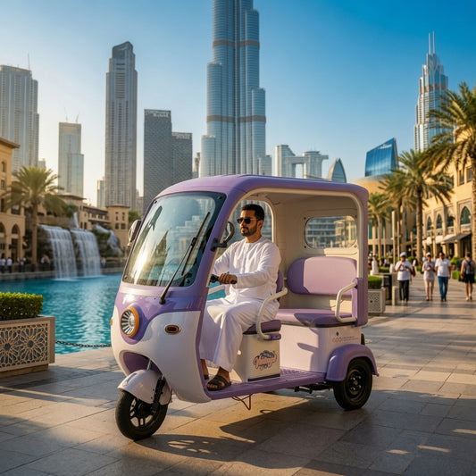 A8 Electric Three Wheel Sightseeing Vehicle 30H Differential Motor 60V 72V Battery Three Speed Gear Digital LCD Display Tempered Glass Passenger Vehicle