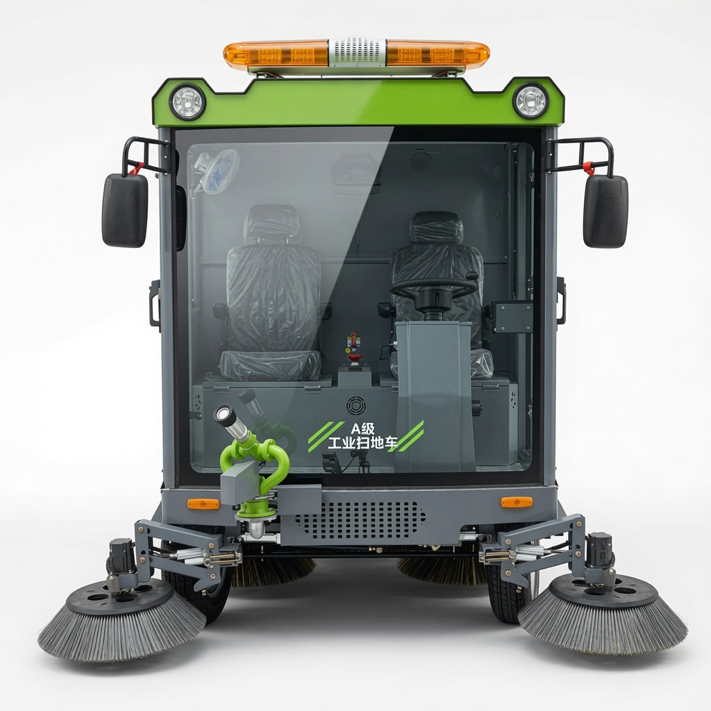 YX-6C Electric Road Sweeper Cleaning Vehicle 60V5000W Vacuum Sweeper Street Cleaning Machine Large Capacity Garbage Bin Water Spraying System New Energy Sanitation Equipment