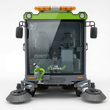 YX-6C Electric Road Sweeper Cleaning Vehicle 60V5000W Vacuum Sweeper Street Cleaning Machine Large Capacity Garbage Bin Water Spraying System New Energy Sanitation Equipment