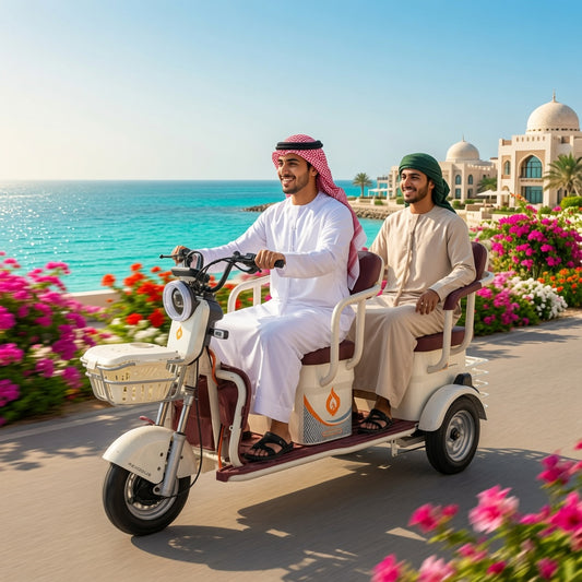 C5 Electric Three Wheel Vehicle 25H Copper Motor 12 Tube Controller Front Rear Tubeless Tires Three Speed Gear Digital LCD Display Two Seat Mobility Vehicle